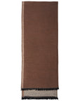 BROWN SCARF WITH WOOL