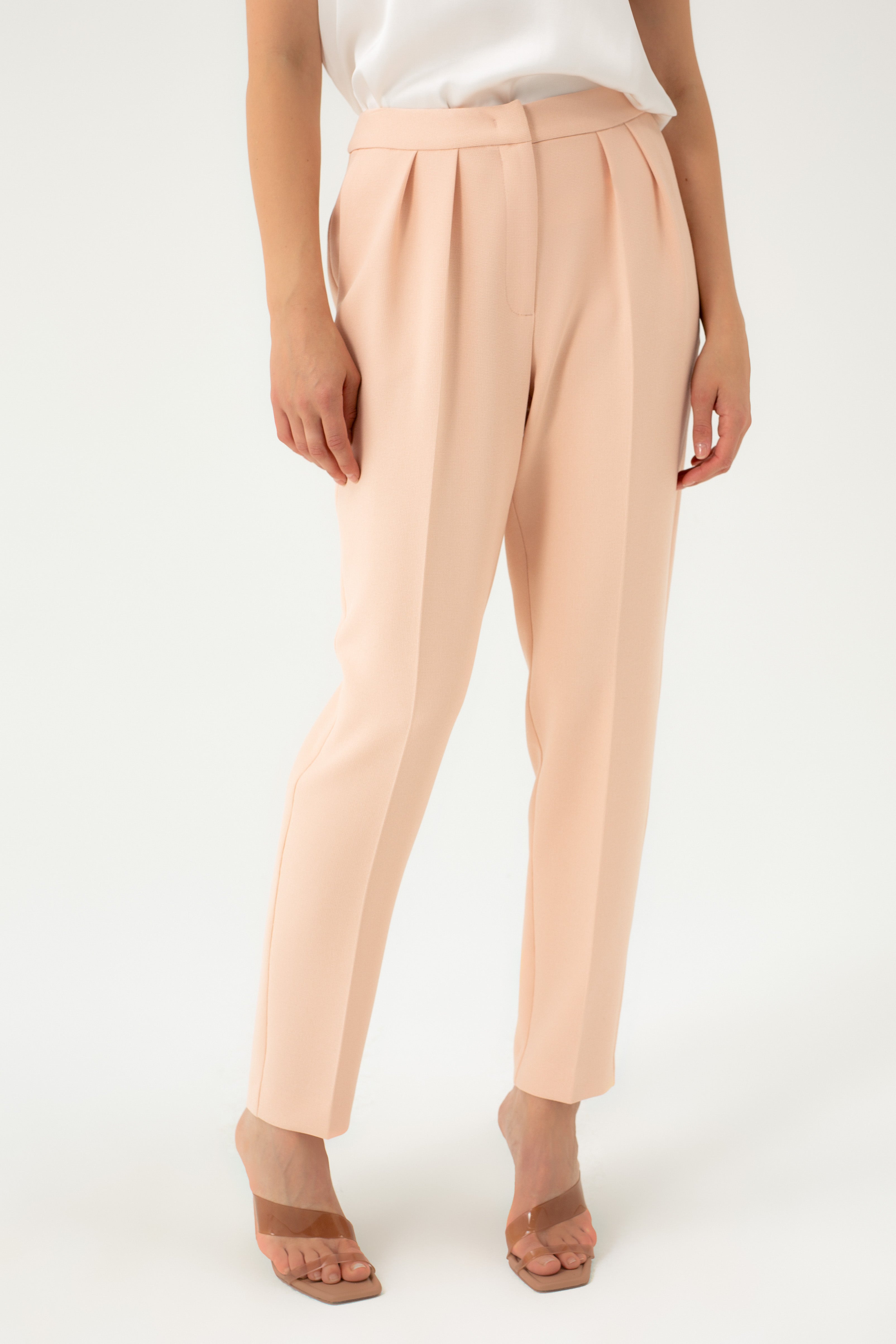 TAPERED PEACH TROUSERS