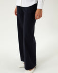 STRAIGTH STRIPED TROUSERS WITH ELASTIC WAISTBAND