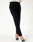 TAPERED SUIT BLACK TROUSERS