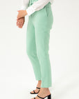 TAPERED MINT TROUSERS WITH THE BELT