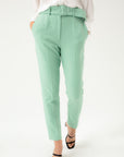 TAPERED MINT TROUSERS WITH THE BELT