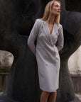 LIGHT GREY DUSTCOAT TYPE DRESS