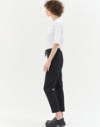 PULL-ON STYLE BLACK TROUSERS WITH LACES