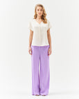 WIDE LEG TROUSERS IN LILAC