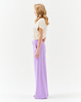 WIDE LEG TROUSERS IN LILAC
