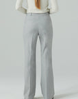 Grey Flare Trousers