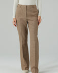 CHECKED WIDE LEG TROUSERS
