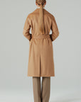 WOOL PATCHED POCKETS COAT IN BEIGE