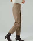 Pleat Front Tapered 7/8 Trousers in Checks