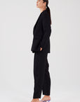 PLEAT FRONT TAPERED 7/8 VISCOSE TROUSERS